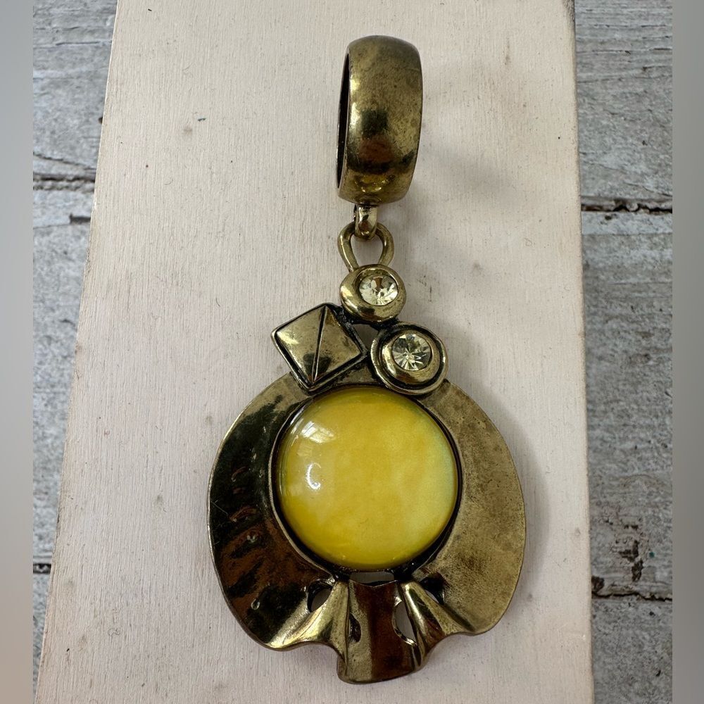 Vintage Modernist Brutalism Inspired Artsy Necklace Pendant